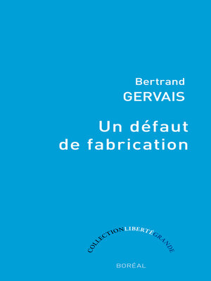 cover image of Un défaut de fabrication